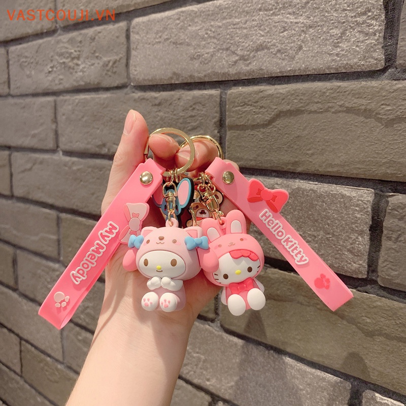 Móc Chìa Khóa Hình Búp Bê Hoạt Hình My Melody Sanrio Sanrio Bằng PVC Cho Nữ