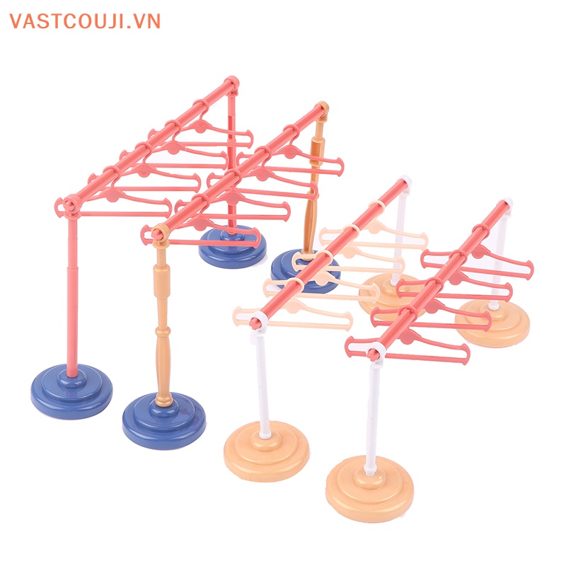 1 Bộ Móc Treo Quần Áo Mini Bằng Nhựa Hình VASTJI Dễ Thương