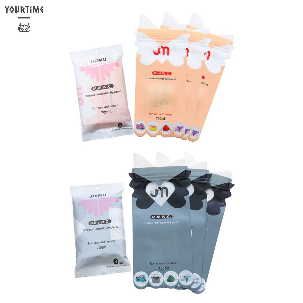 Set 3 Túi Đi Tiểu Khẩn Cấp Sử Dụng Một Lần Tiện Lợi