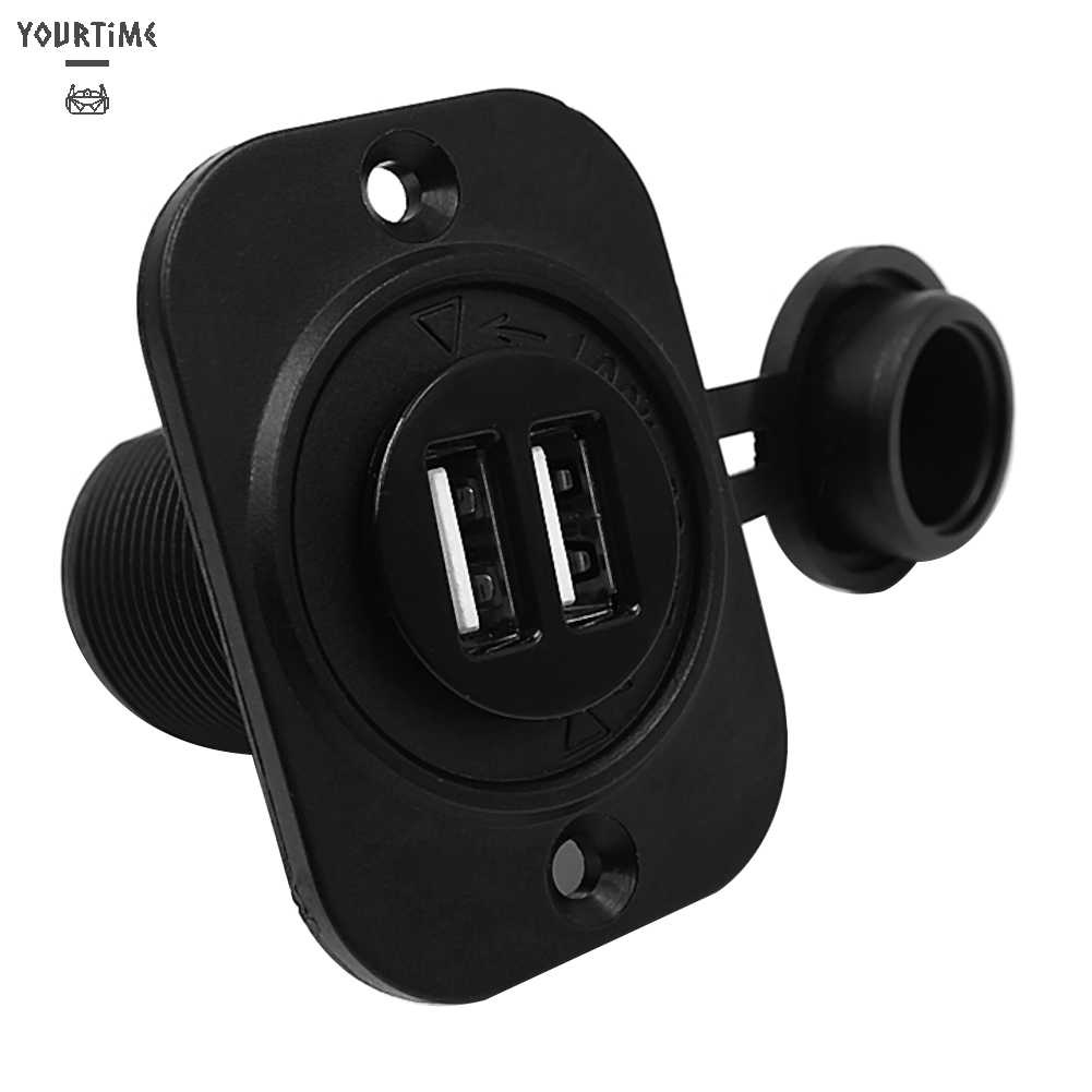Ổ Cắm Sạc Hai Cổng USB 12V Chống Thấm Nước Cho Xe Hơi / Xe Máy /