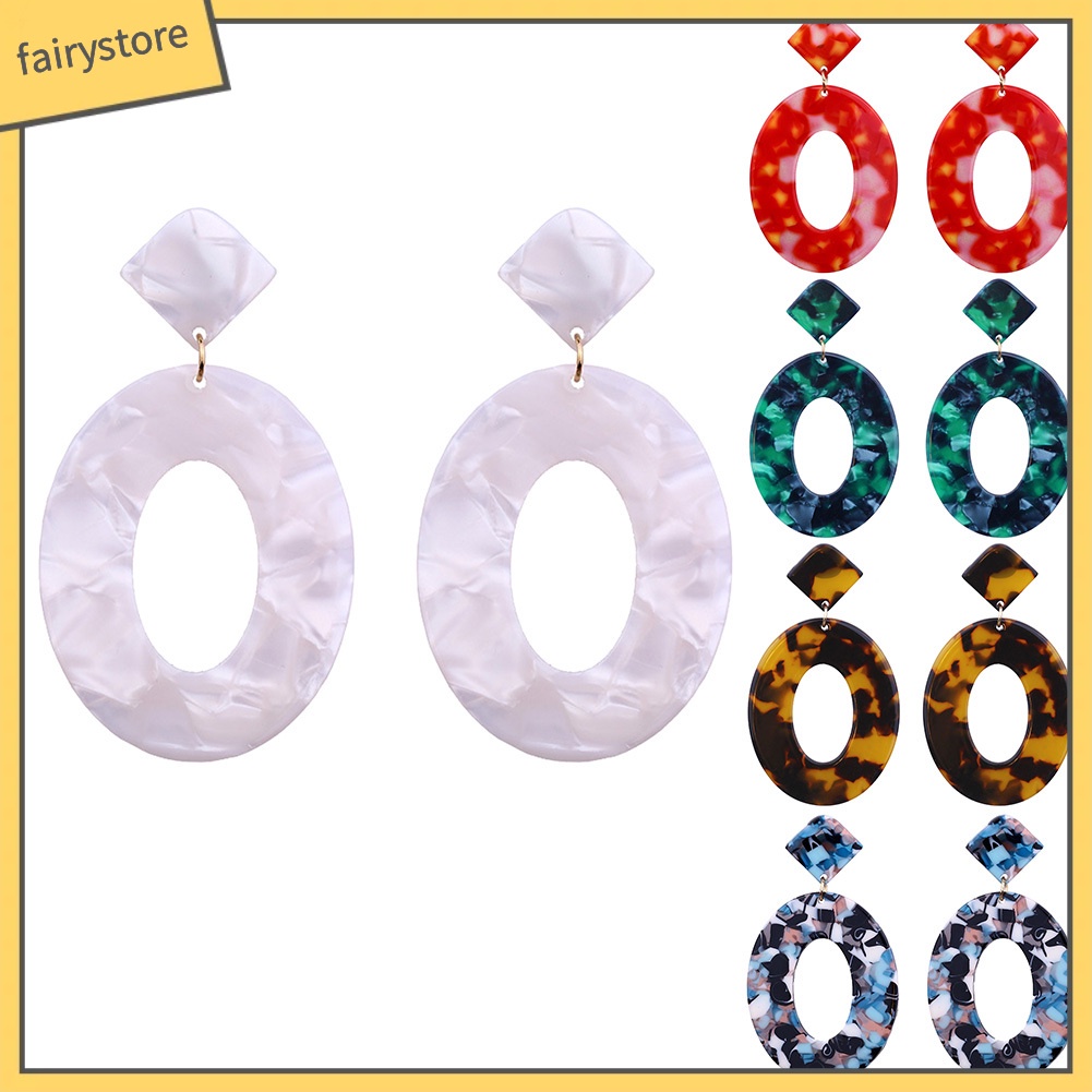 Bông Tai Hình Tròn Họa Tiết Rằn Ri Thời Trang Dành Cho Nữ