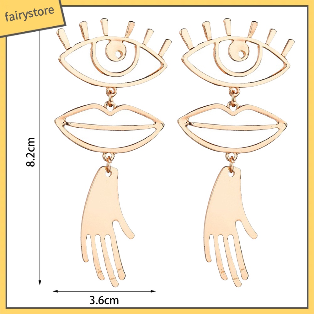 Bông Tai Dáng Dài Hình Đôi Môi / Bàn Tay Ngộ Nghĩnh Cho Nữ