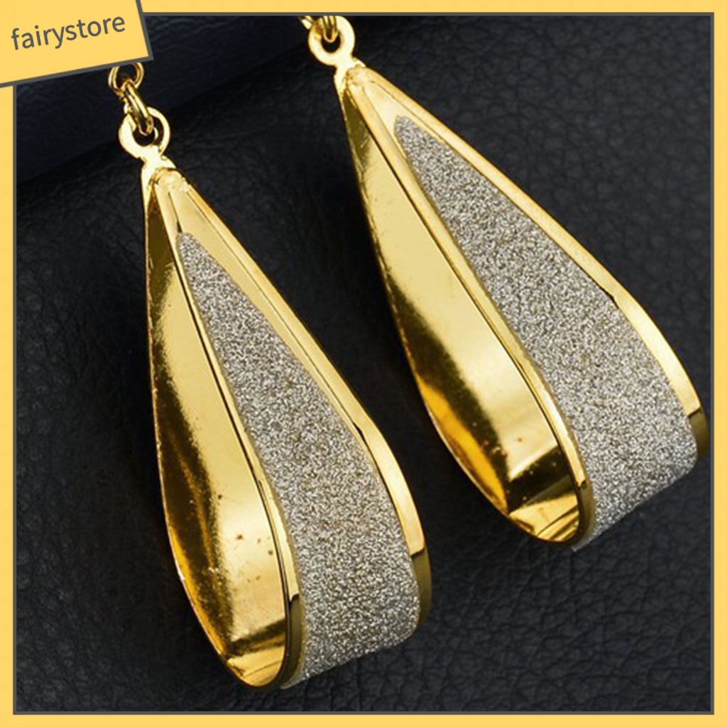 Bông Tai Hình Giọt Nước Bằng Hợp Kim Thiết Kế Đục Lỗ Đơn Giản Thời Trang Dự Tiệc Cưới