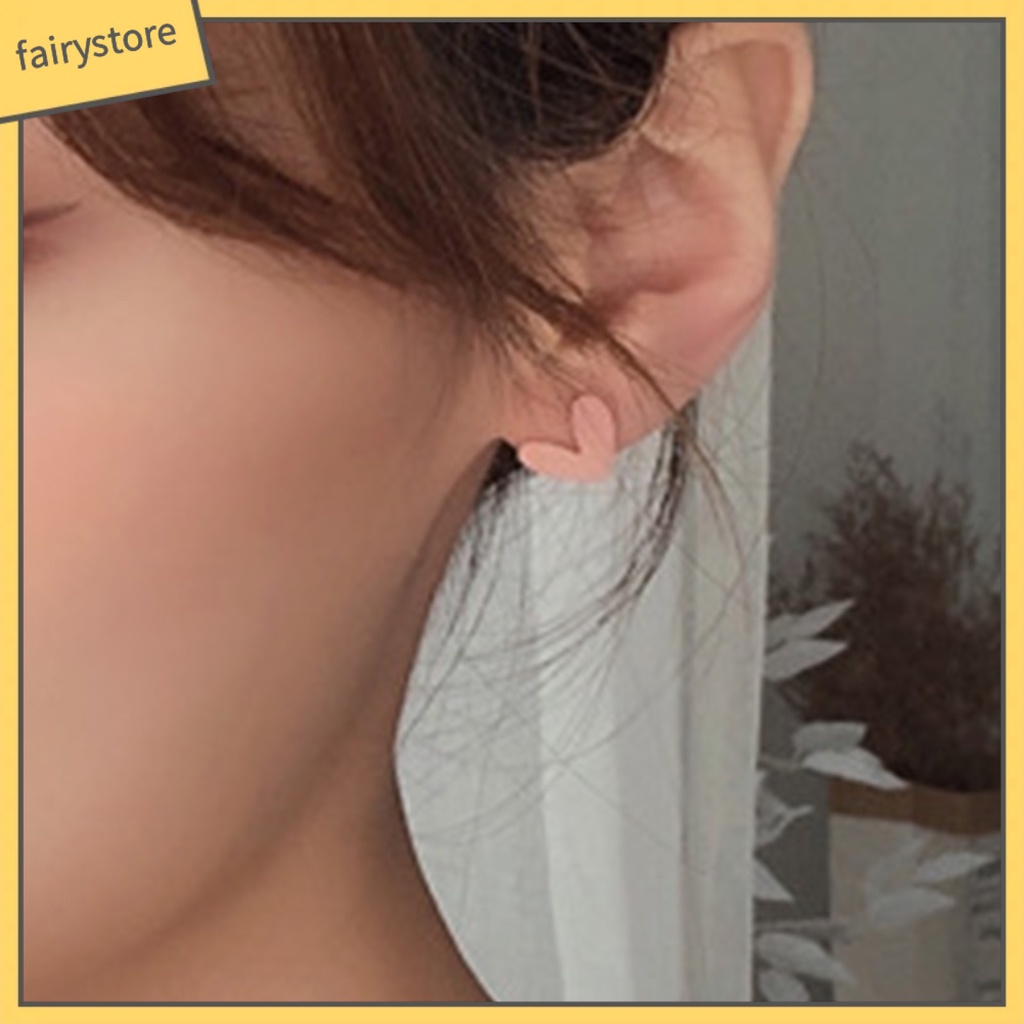 1 Đôi Bông Tai Hình Trái Tim Quyến Rũ Dành Cho Nữ