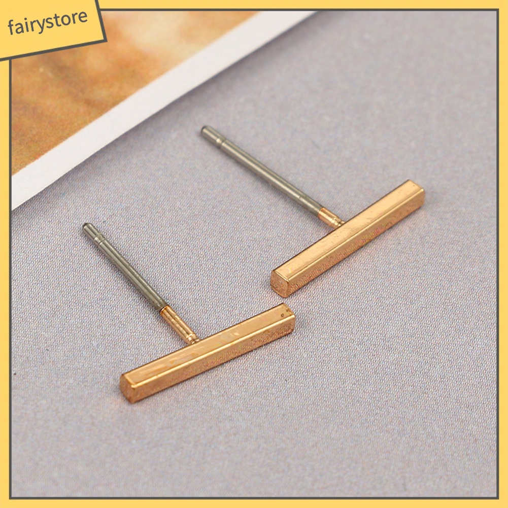 Bông Tai Hình Chữ T Bằng Hợp Kim Thời Trang Dành Cho Nam Và Nữ