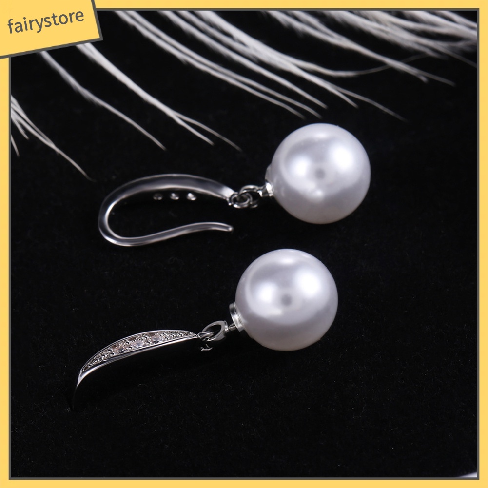 Khuyên Tai Móc Đính Ngọc Trai Giả Thanh Lịch Cho Nữ