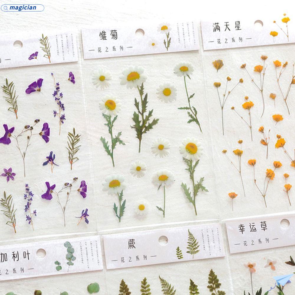 MAG Miếng Dán Trong Suốt Hình Hoa Trang Trí Sổ Tay