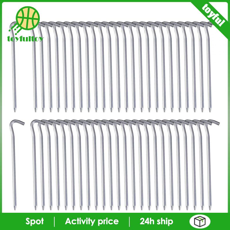[Toyfulcabin] Gói 50 Chốt Cắm Lều Bằng Nhôm 7inch Chịu Tải Nặng