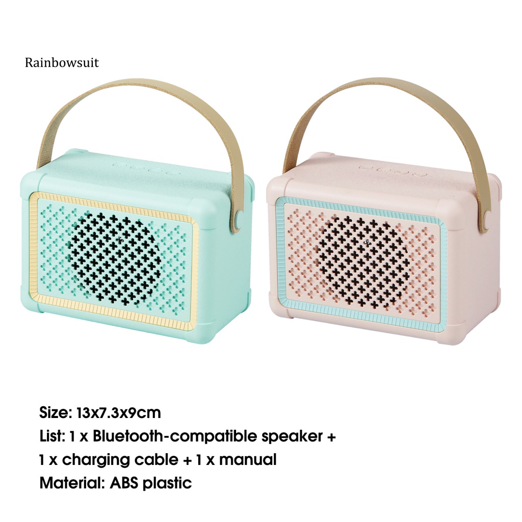 1 Bộ Loa Mini Âm Thanh Nổi Bằng ABS Phong Cách Vintage Cho Gia Đình