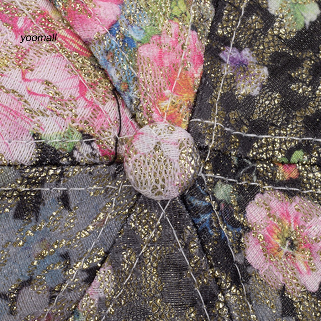 Mũ Lưỡi Trai Có Thể Điều Chỉnh Chống Gió / Tia UV Vành Rộng In Họa Tiết Hoa Thời Trang Đường Phố Cho Nữ