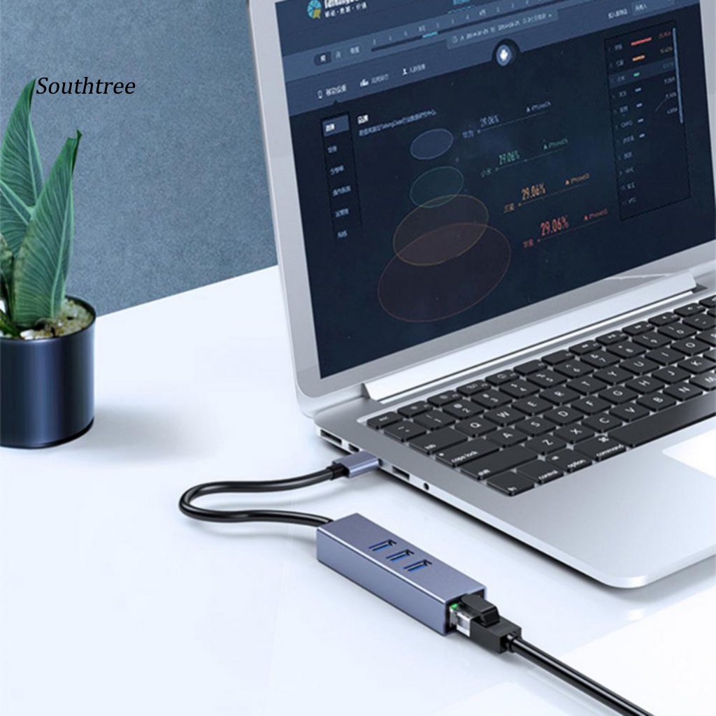 Bộ Chia Nhiều Cổng Mạng Gigabit Ethernet USB 3.0 Type-C Sang RJ45 Thông Dụng Cho Máy Tính