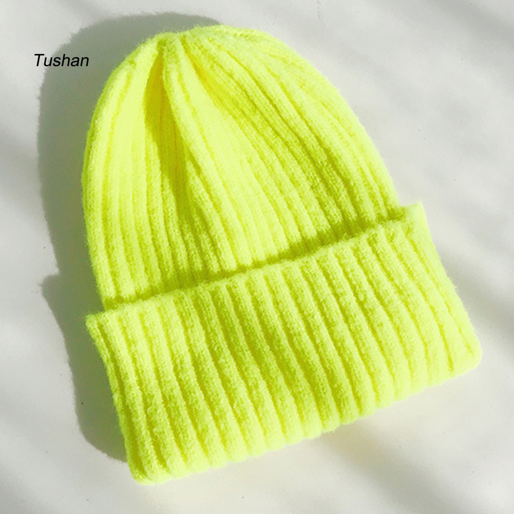 Mũ Len Beanie Màu Trơn Giữ Ấm Thời Trang Cho Nữ
