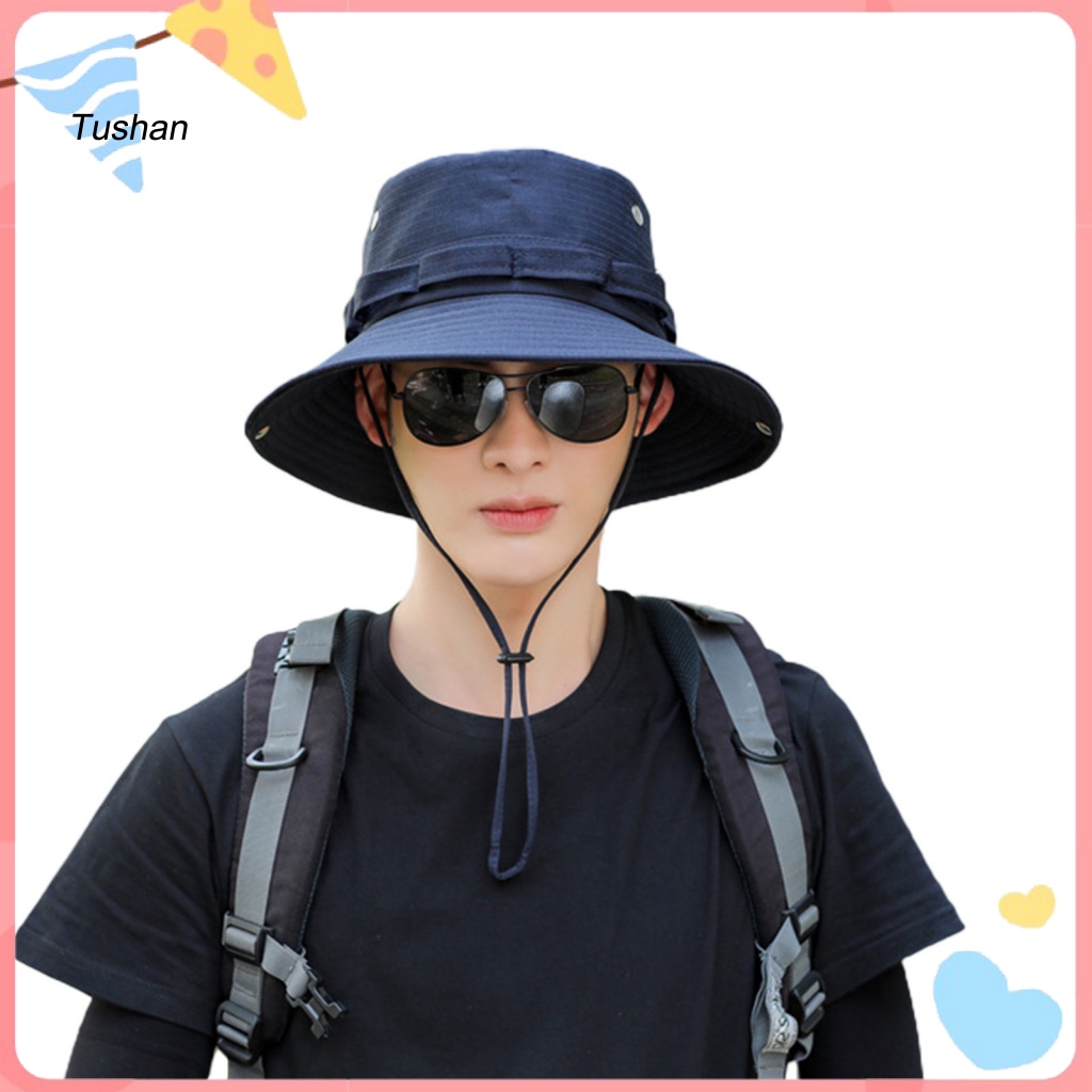 Mũ Ngư Dân Vành Rộng Màu Sắc Đơn Giản Có Thể Điều Chỉnh Kích Cỡ Dành Cho Nam Và Nữ
