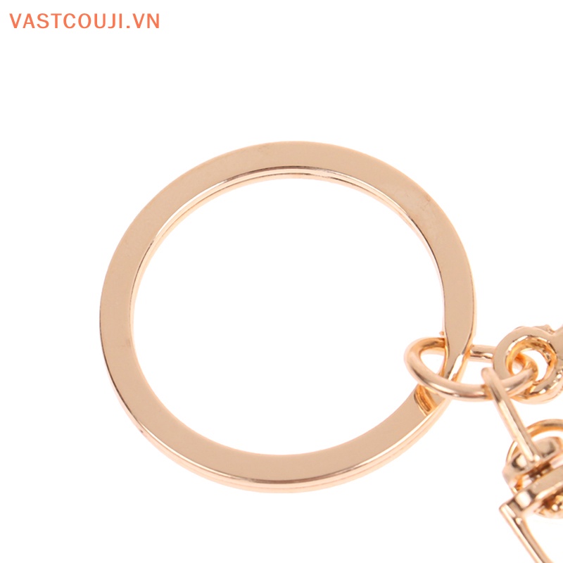 Móc Khóa Hình Thỏ / Mèo / Hoa Tráng Men Dễ Thương Dùng Làm Quà Tặng