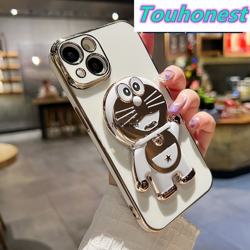 Ốp Lưng Doraemon Đáng For Apple Ốp ĐiệN ThoạI iPhone 12 Pro Max Ốp Lưng iPhone 7 Plus Casing iPhone 13 Mini Case iPhone 8 Plus Case iPhone SE Case iPhone XR Case Cartoon Jingle Cat Cute Anime Doraemon Folding Stand Phone Holder Cover Cassing Cases Case TD