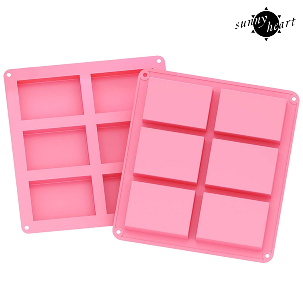 Khuôn Silicone Làm Bánh Không Dính 6 Ngăn Tiện Dụng