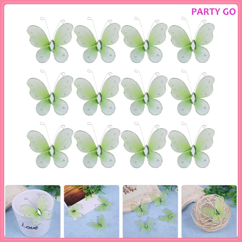 Bộ 12 Bươm Bướm Trang Trí Tiệc Cưới