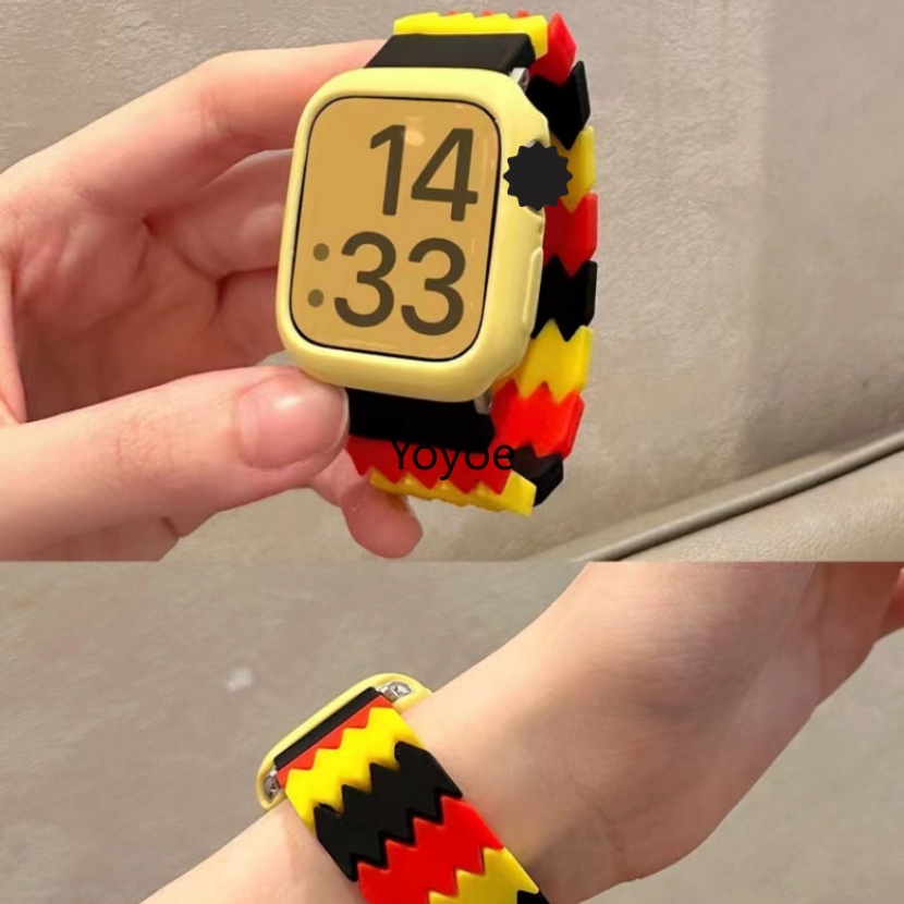 Dây Đeo Đồng Hồ Bằng Silicone Co Giãn 44mm 45mm 49mm 41mm 40mm 38mm 42mm Cho iwatch Ultra Series 7 Se 3 4 5 6 8