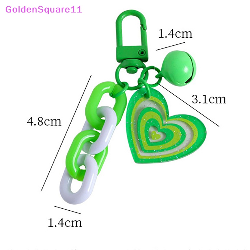 1 Móc Khóa Hình Trái Tim Nhiều Màu Sắc Bằng Acrylic Thời Trang