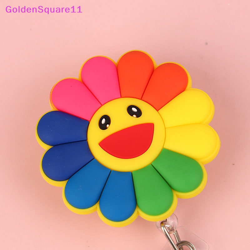 Giá Đỡ ID Bằng Silicon Màu Vàng Họa Tiết Hoa Nhiều Màu Sắc Có Thể Thu Gọn Cho Y Tá