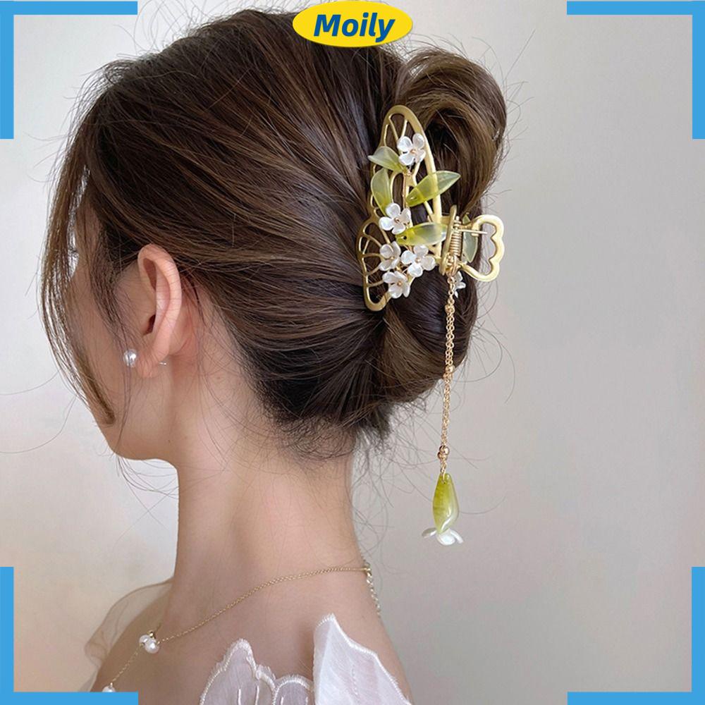 MOILYVN Kẹp Tóc Càng Cua Hình Bướm Kích Thước Lớn Ngọt Ngào