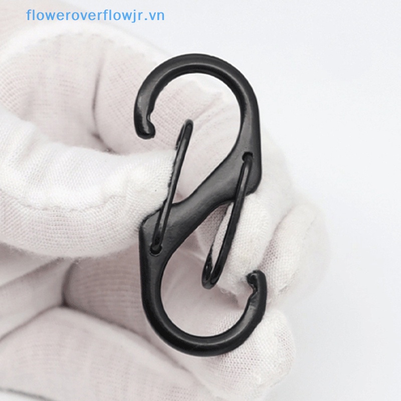 Set 10 Móc Khóa Chữ S Bằng Thép Không Gỉ Dùng Đi Cắm Trại