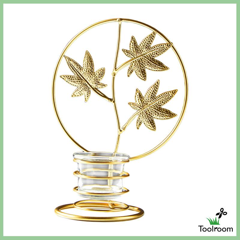 Giá Đỡ Nến Hình Chiếc Lá Bằng Kim Loại Trang Trí Tiệc Cưới / Năm Mới