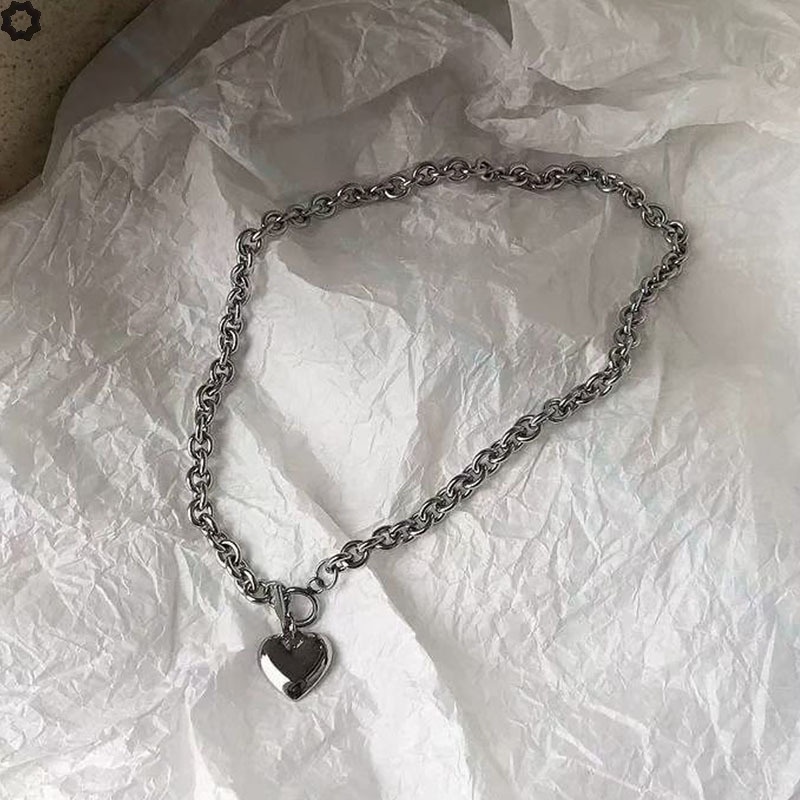Dây Chuyền Mặt Trái Tim Phong Cách Hip Hop Thời Trang