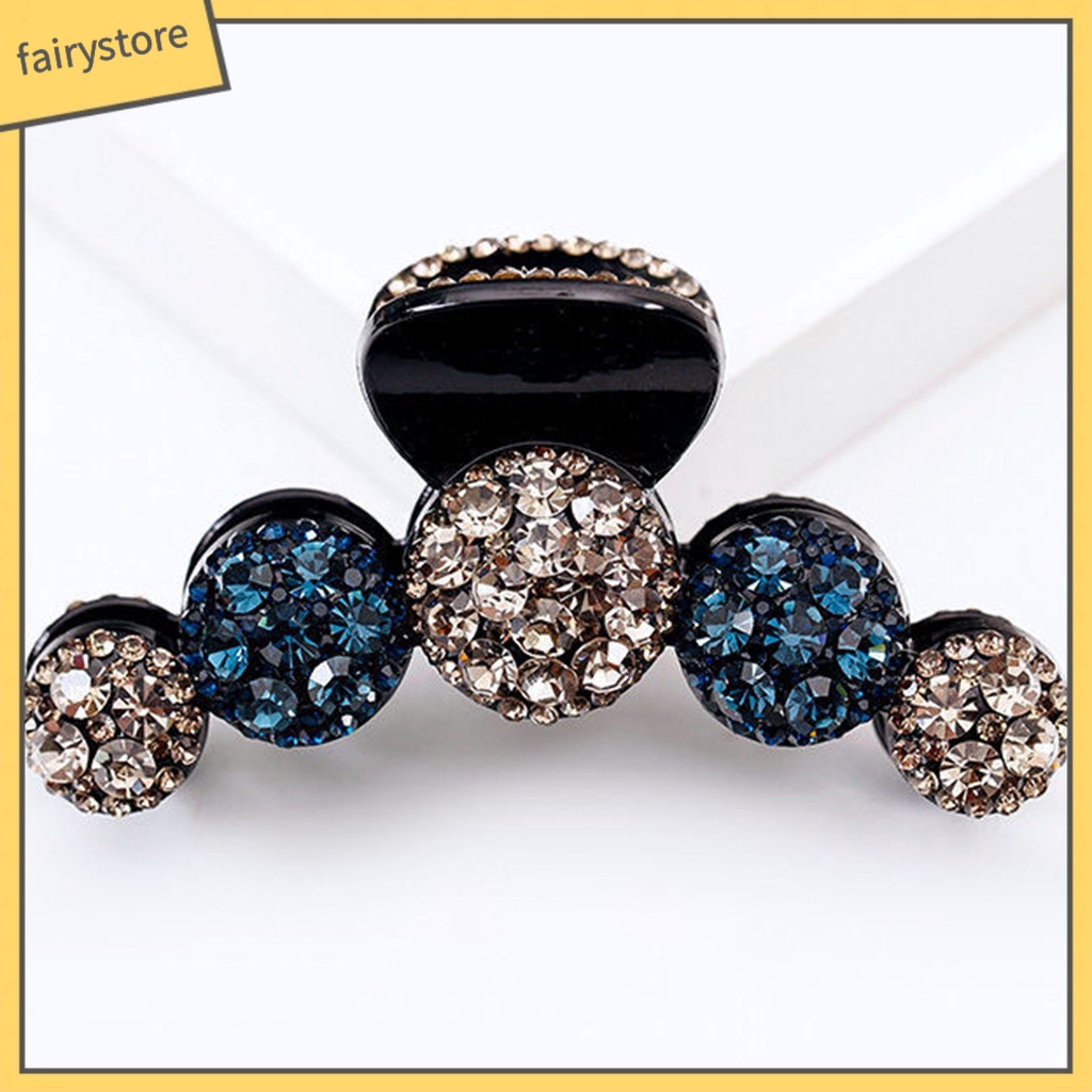 Kẹp Tóc Càng Cua Lớn Đính Đá Sáng Màu Sắc Tươi Sáng