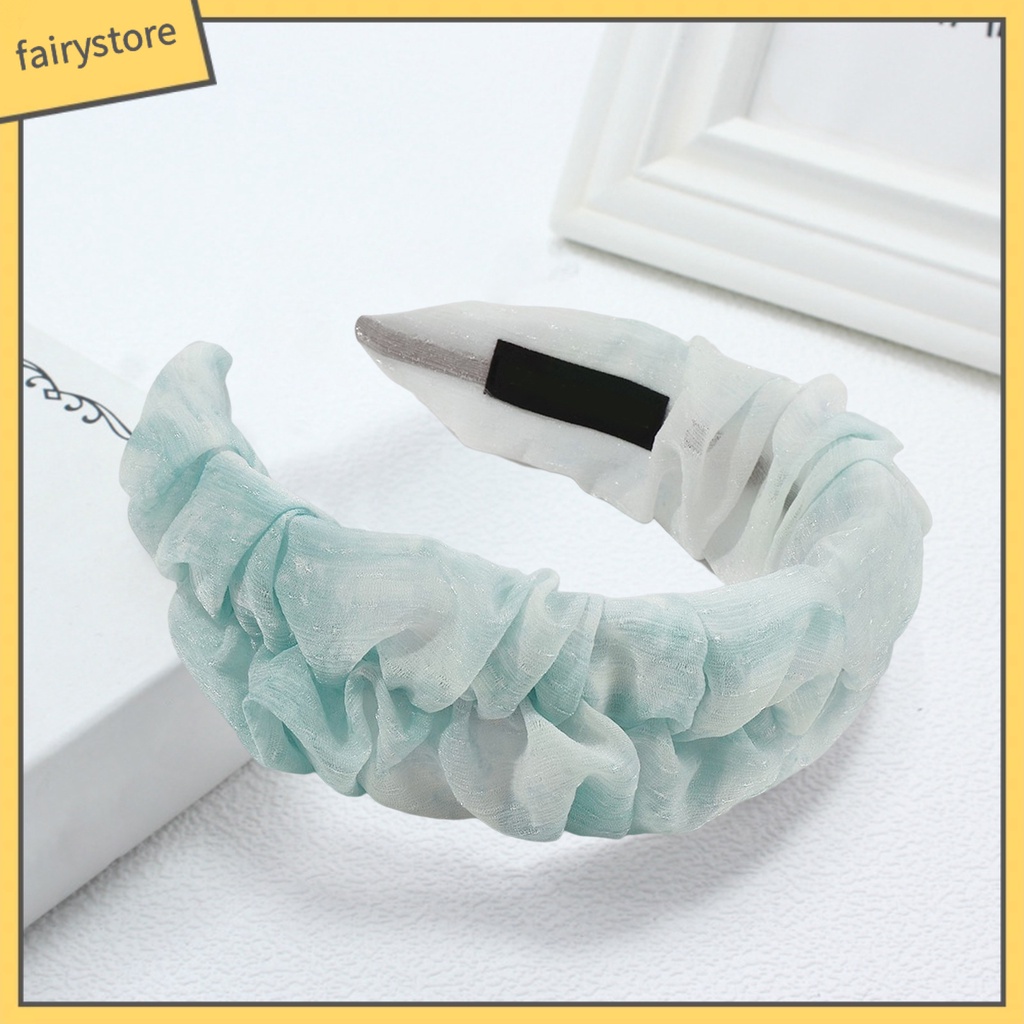 Băng Đô Vải Tuyn Chống Trượt Màu Sắc Gradient Ngọt Ngào Dành Cho Nữ