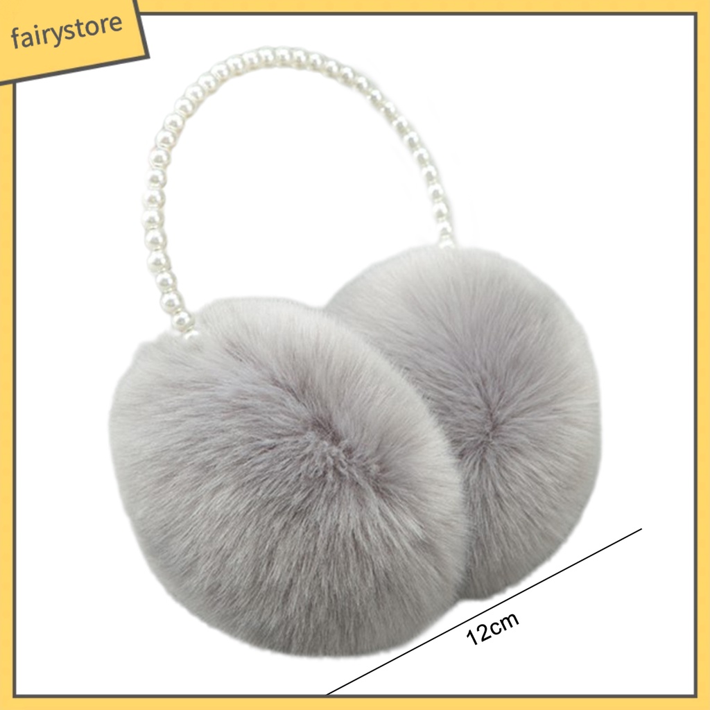 [FRO] Chụp Tai Lông Thỏ Giả Màu Trơn Chống Trượt Thoải Mái Giữ Ấm Tai Dành Cho Nữ Đi Ra Ngoài