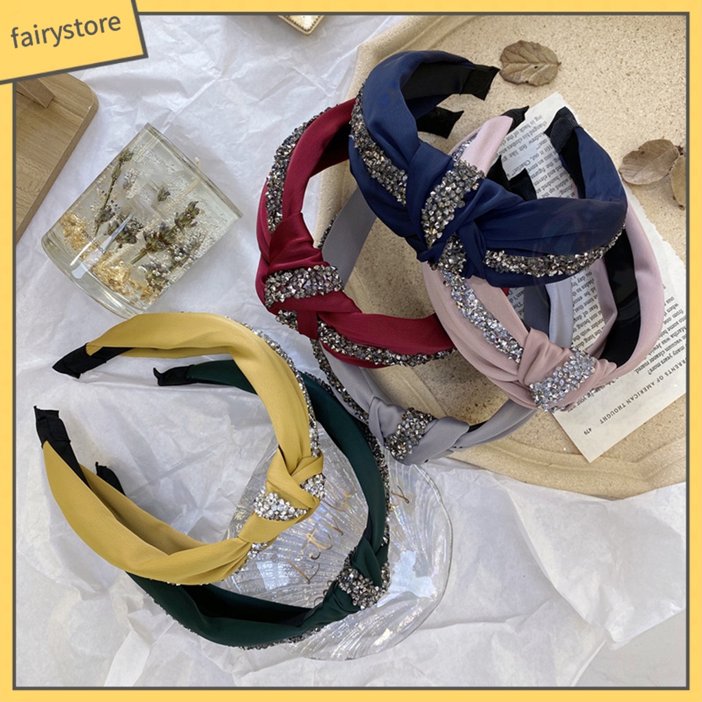 Băng Đô Đính Đá Co Giãn Thoải Mái Dành Cho Nữ