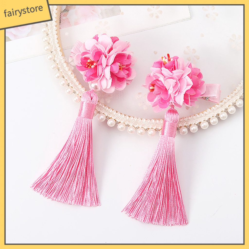 1 Bộ Kẹp Tóc Đính Ngọc Trai Giả Siêu Nhẹ Phong Cách Trung Hoa Dành Cho Bé Gái