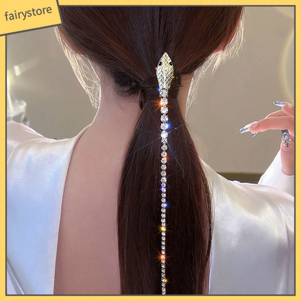 Chuỗi Dây Đeo Đầu Trang Trí Tóc Dạng Tua Rua Dài Lấp Lánh