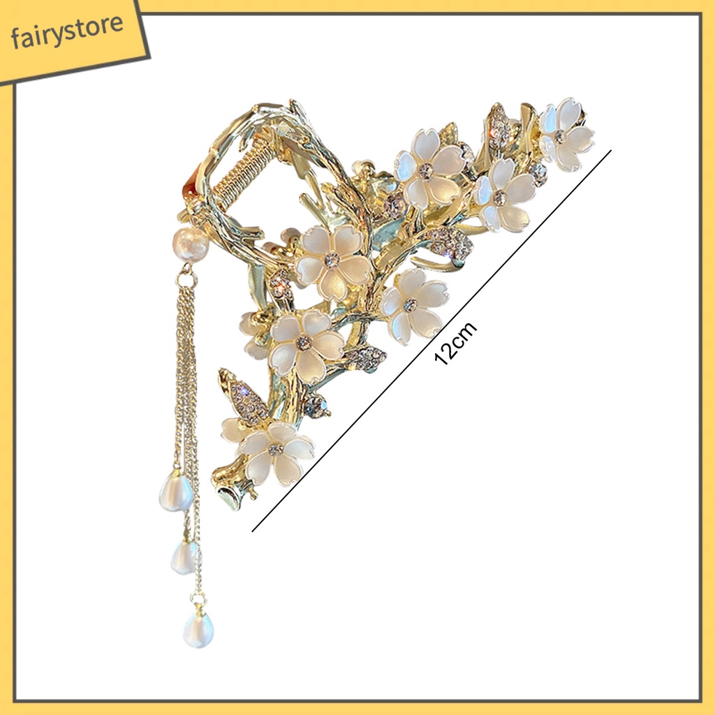 Kẹp Tóc Càng Cua Đính Ngọc Trai Giả Thanh Lịch Cho Nữ