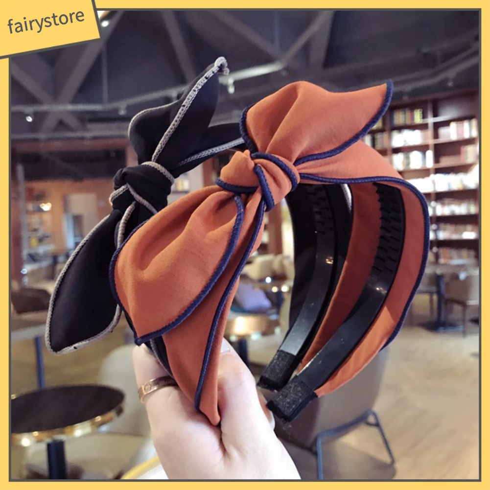 Băng Đô Cài Tóc Vải Bản Rộng Màu Sắc Ngọt Ngào Cho Nữ