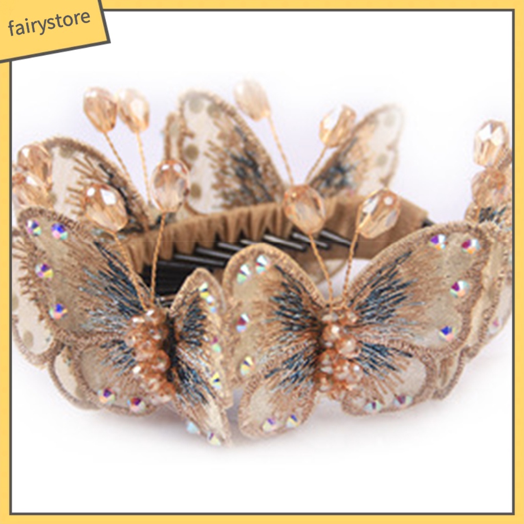 Kẹp Tóc Đuôi Ngựa Đính Đá Thủ Công Thời Trang