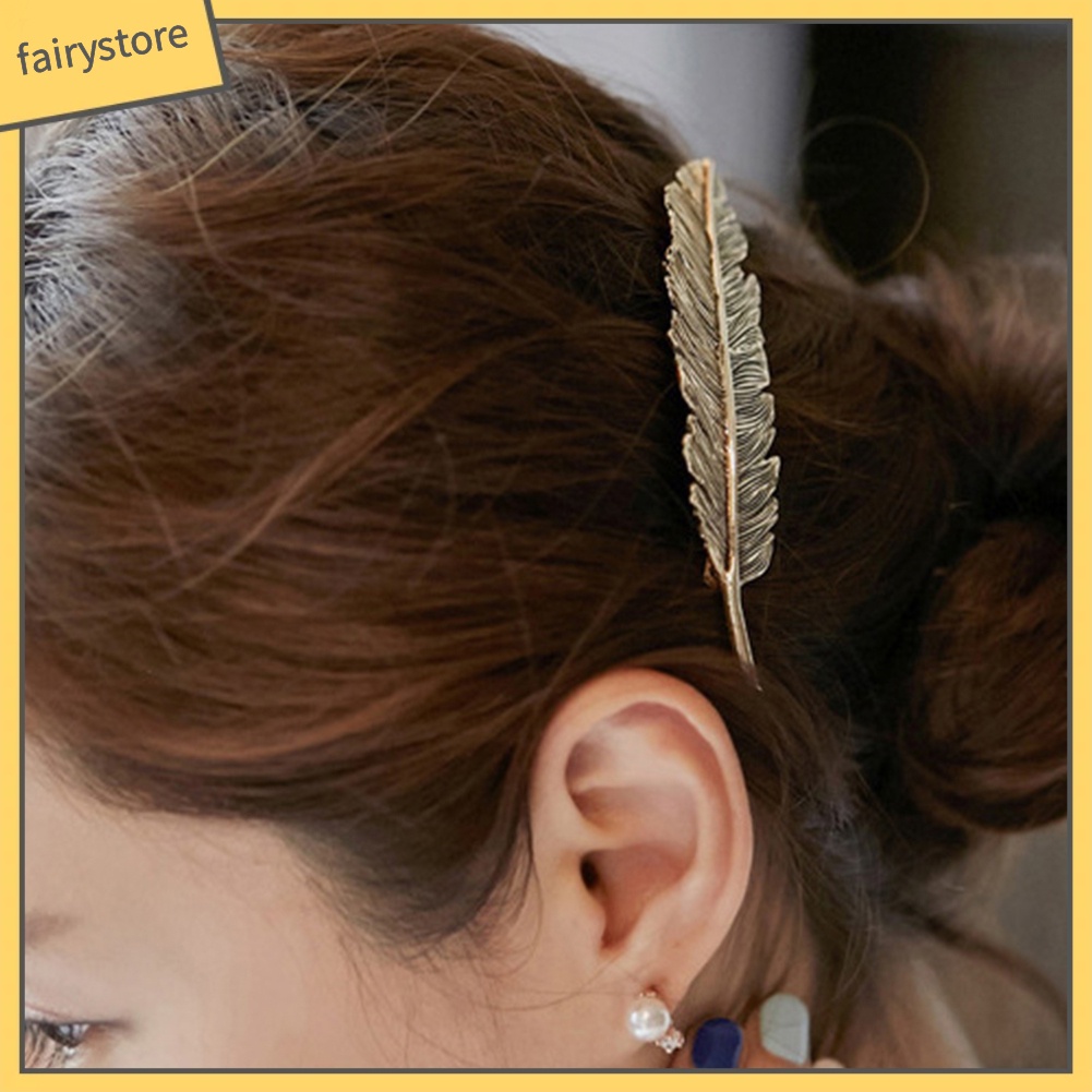 Set 3 Kẹp Tóc Hình Chiếc Lá Phong Cách Vintage