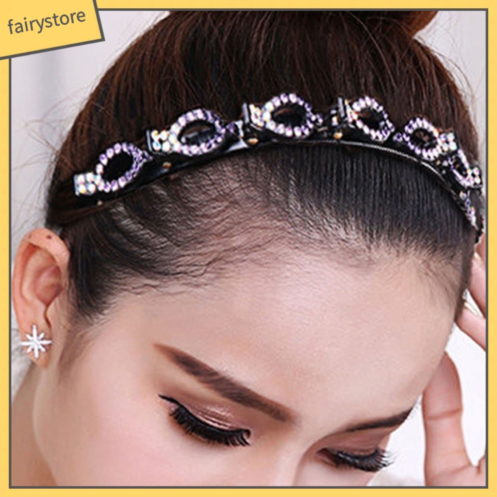 Cài Tóc Hai Lớp Đính Đá Hình Hoa Xinh Xắn Cho Nữ