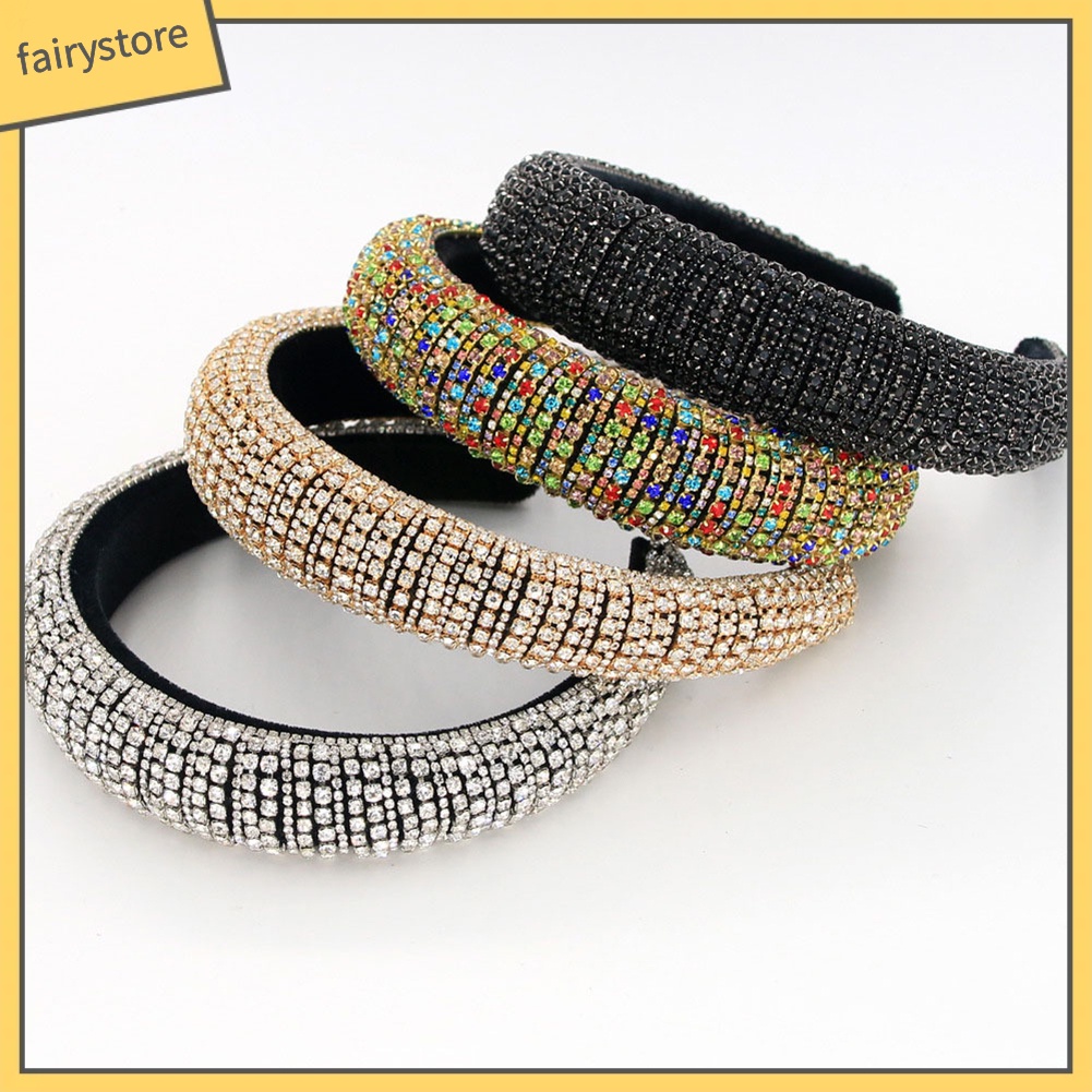 Cài Tóc Dạng Bện Đính Hạt Pha Lê Giả Đầy Màu Sắc Trang Trí Tóc Cô Dâu