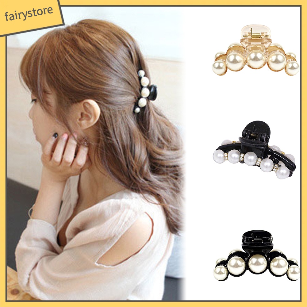 Kẹp Tóc Đính Ngọc Trai Giả Lấp Lánh Thanh Lịch Cho Nữ