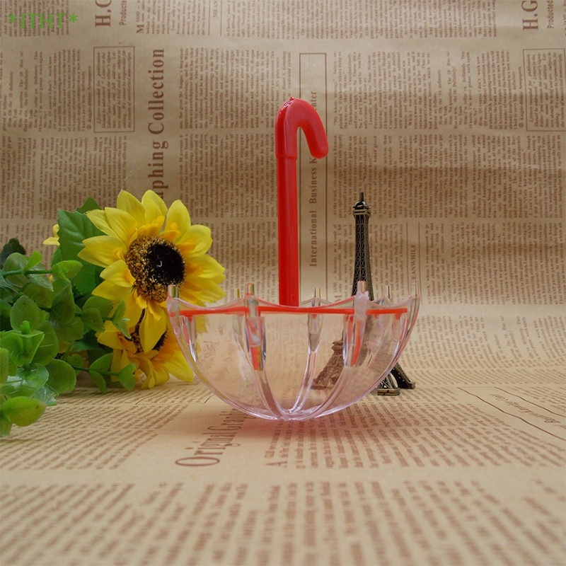 Hộp Đựng Kẹo Bằng Nhựa Mini Hình Cây Dù Dùng Trang Trí Tiệc Cưới / Sinh Nhật / Tiệc Mừng Em Bé Mới