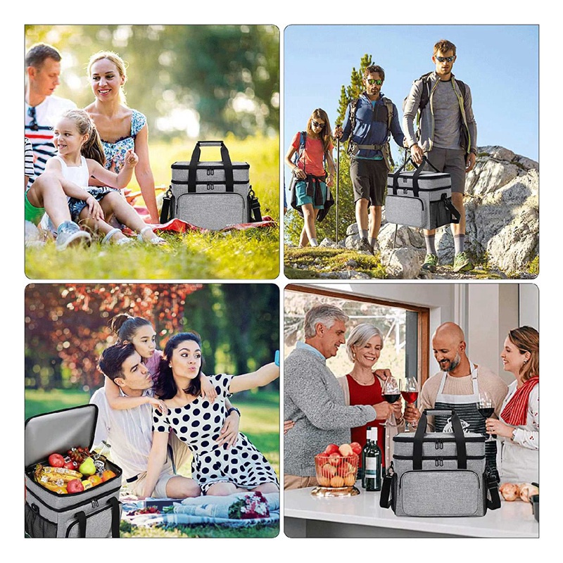 1 Túi Đựng Thức Ăn Làm Mát Màu Xám Cho Nam Và Nữ