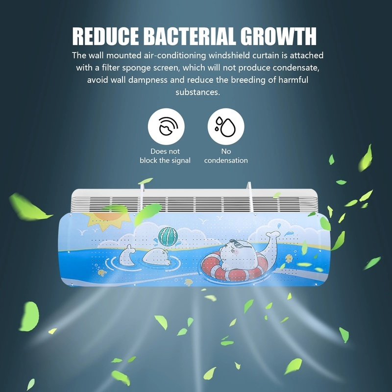 Tấm Chắn Gió Máy Điều Hòa Không Khí Chống Thổi Trực Tiếp In Hoạt Hình Phong Cách Hàn Quốc