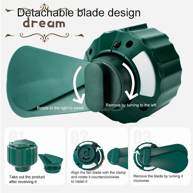 【DREAMLIFE】Electric Fan Portable Rechargeable Right Rotating Safety USB Air Cooled