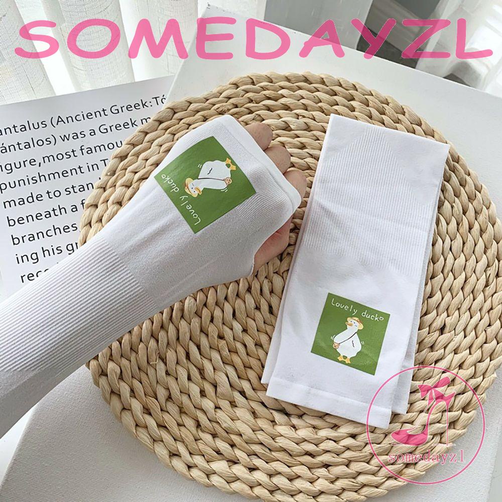 Găng Tay Dài Làm Mát Họa Tiết Quả Bơ Hoạt Hình Dễ Thương