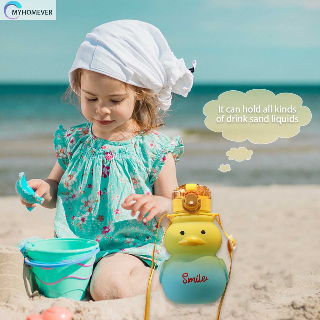 Bình Nước Thể Thao 650ml Hình Vịt Dễ Thương