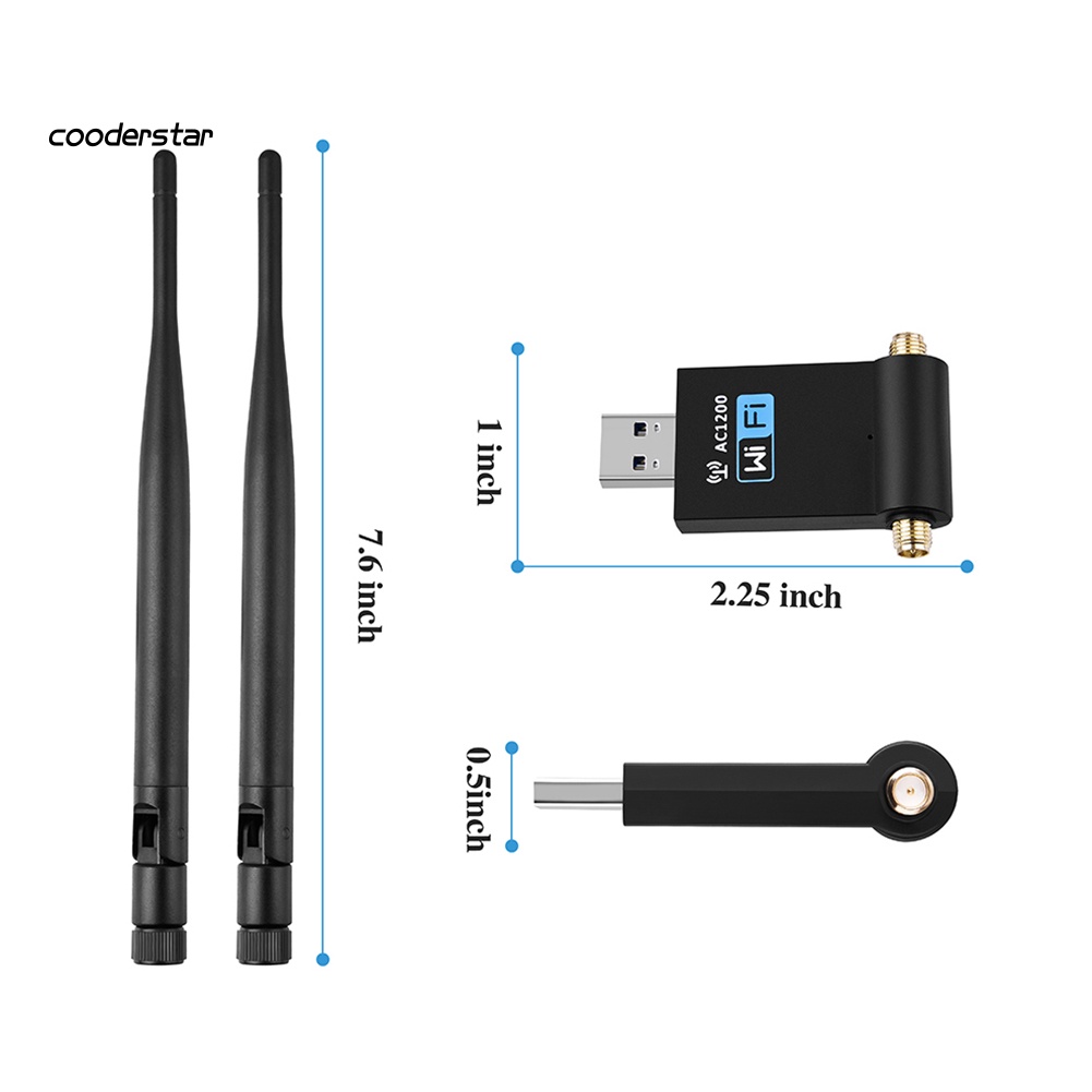 Usb Phát WiFi Không Dây Băng Tần Kép 1200Mbps