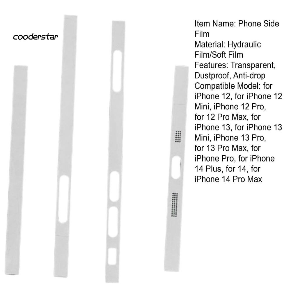 1 Bộ Phim Dán Khung Điện Thoại Siêu Mỏng Không Để Lại Dấu Vân Tay Cho iPhone 12 / 13 / 14