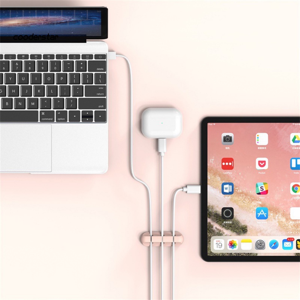 Giá Đỡ Dây Cáp Sạc Màu Trơn Có Thể Tái Sử Dụng